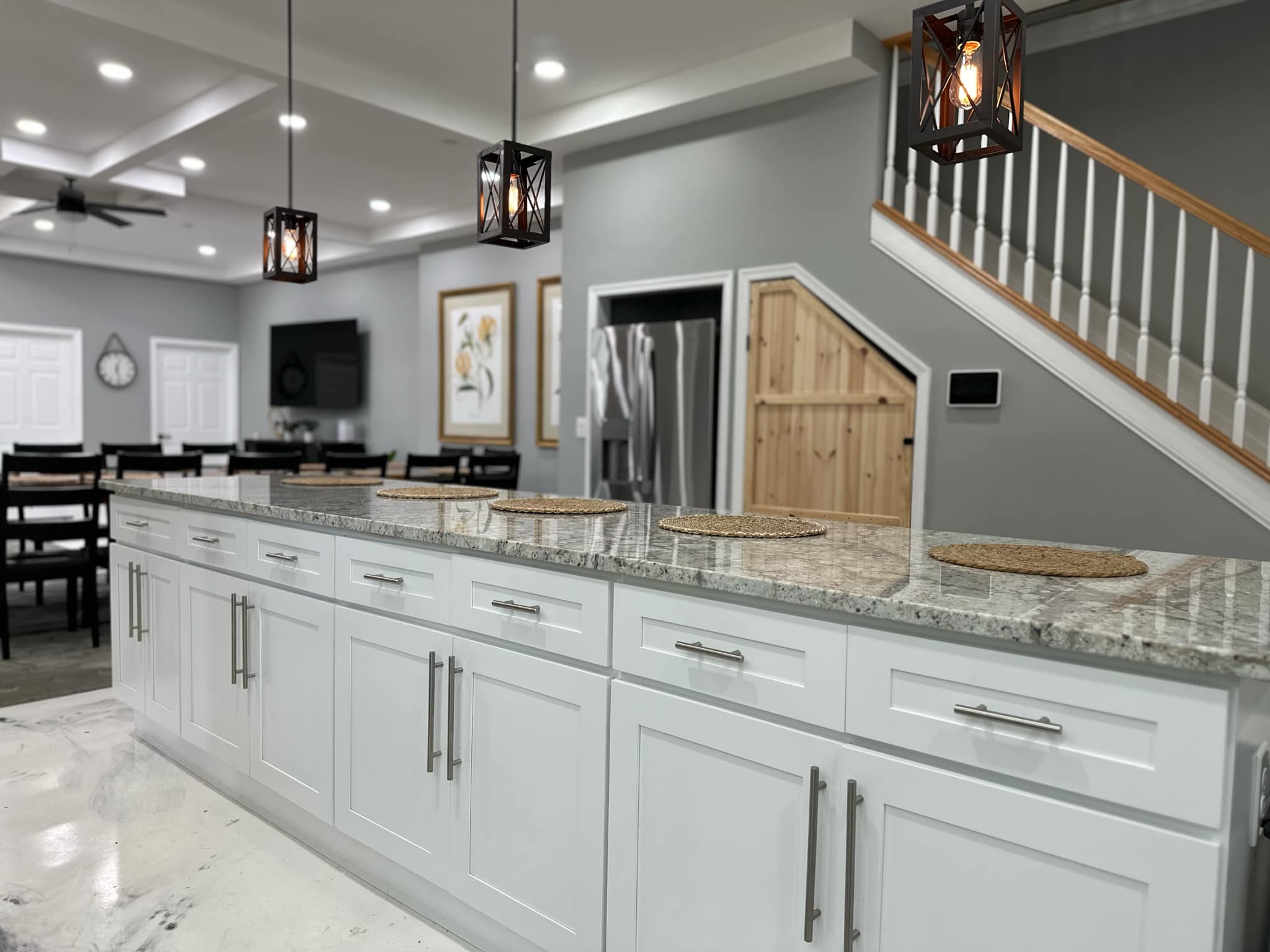 Spacious Kitchen Island